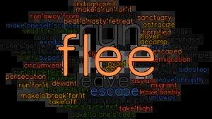 flee synonym|FLEE Synonyms .